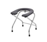 MotiveTech Seniors Folding Toilet Seat Commodes Chair Portable Multifunctional Seniors Squatting Toilet Stool Chair for Bathroom Seniors Elderly Adults, Height 40cm