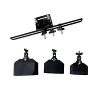 MotiveTech Set of 4, 5 And 6 Inch Cowbells, Heavy-duty, with Stand, Ideal for Teaching, Festivals, Performances And Drumming, Black