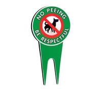 MotiveTech Sign Dog No Pee Be Respectable Dog with Pole, Notice for Urination in The Courtyard