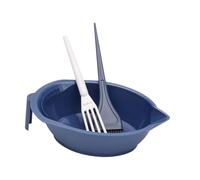 MotiveTech Silicone Bowl And Brush for Hair Coloring Process, Blue