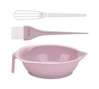 MotiveTech Silicone Bowl And Brush for Hair Coloring Process, Pink