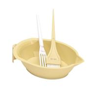 MotiveTech Silicone Bowl And Brush for Hair Coloring Process, Yellow