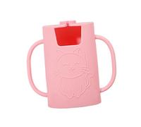 MotiveTech Silicone Yogurt Bag Holder, Bag Holder, Snack Container, Juice Holder, Easy Grip, No Waste, Suitable for Children, Home, Pink