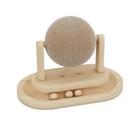 MotiveTech Sisal Ball Cat Scratcher with Moving Balls Wooden Cat Scratcher with Ball Track Sturdy for Indoor Cats, Extra Large