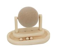 MotiveTech Sisal Ball Cat Scratcher with Moving Balls Wooden Cat Scratcher with Ball Track Sturdy for Indoor Cats, Large