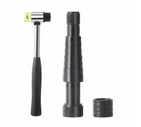 MotiveTech Size Adjuster Jewelry Sizer Band Stretcher Hand Tool Resizer Carbon Steel Construction Knock Mechanism Stable Base Suitable for home repair workshop use hobby craft, Black, W Hammer