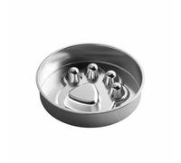 MotiveTech Slow Feeder Dog Bowl Rust-Resistant Stainless Stainless Pet Bowl Heavy Duty Non-Slip Slow Eating Dish for Large Dogs, 22CM, Paw