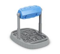 MotiveTech Slow Feeder with Rotating Barrel Compact Slow Feeder Puzzle Toy Rotating Enrichment Food Dispenser for Fast Eaters, Blue