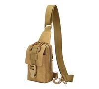 MotiveTech Small Chest Bag Bag,Shoulder Belt Fanny Pack Daypack Backpack for Women Men Camping Travl Trip, Muddy Color