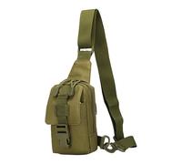 MotiveTech Small Chest Bag Bag,Shoulder Belt Fanny Pack Daypack Backpack for Women Men Camping Travl Trip, Green