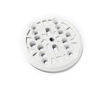 MotiveTech Snowboard Binding Disc Mounting Plate Adjustment Disc Angle Setting Plate With Slotted Channels And Molded Markings Construction Suitable for, White