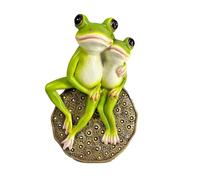 MotiveTech Solar Frog Garden Decoration, Unique Funny Creative Frog Miniature Statue, Adorable Animal Resin Sculpture for Patio.