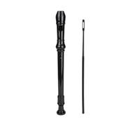 MotiveTech Soprano Recorder Instrument Descant Flauta Flute Ergonomic German, Black