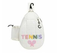 MotiveTech Sports Shoulder Pack Tennis Racket Bag Backpack Pickleball Bag Badminton Shoulder Bag with Structured Shape Organized Storage Gear Protection Suitable, White, White