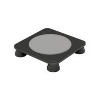 MotiveTech Square jumping mat with Round Indoor Exercise Rebounder for Bedroom, Black