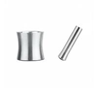 MotiveTech Stainless Steel Mortar and Pestle Rust-Resistant Mortar and Pestle Set Rustproof Garlic Bowl for Pharmacy, Lab, Waist Shape