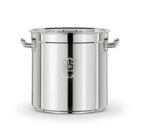 MotiveTech Stainless Steel Soup Kettle with Lid Thickened Base Soup Bucket with Lid Large Cookware for Restaurants, Cantenes, 40 24