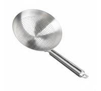 MotiveTech Stainless Steel Strainer Skimmer Spoon Ladle Colander with Deep Mesh Basket and Dense Holes for Efficient Lifting and Draining of Foods Suitable for Boiling blanching Pasta Nights, 20cm