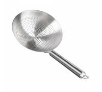 MotiveTech Stainless Steel Strainer Skimmer Spoon Ladle Colander with Deep Mesh Basket and Dense Holes for Efficient Lifting and Draining of Foods Suitable for Boiling blanching Pasta Nights, 22cm