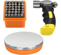 MotiveTech Stamping Set Metal Letter Number Symbol Punch Kit Steel Letter Number Tools with Comfortable Grip for Consistent Marking and DIY Projects suitable for