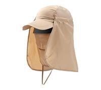 MotiveTech Sun Hat with Visor, Breathable Mesh, Detachable Neck And Face Protection, Suitable for Adults (women And Men), Khaki