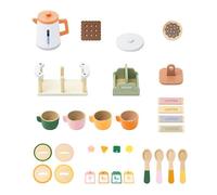 MotiveTech Tea Party Set for Little Girls, Tea Service Made of, Role Play, Fun Activity, Combination Toy As A Gift for 4 to 6 Year Olds
