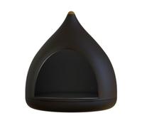 MotiveTech Teardrop Birdcage Minimalist Birdcage with Arched Opening Easy Cleaning Bird Cage for Balcony, Garden, Black Bare Cage