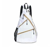 MotiveTech Tennis Carry Case Racket Bag Backpack Shoulder Bag with Adjustable Straps Polyester Lightweight Support Suitable for Commuting Training Travel Gym, Array, White, Medium
