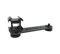 MotiveTech Three Head Cold Shoe Mount Plate with 1/4'' Screw for Flash Light Stand, Black