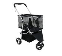 MotiveTech Three-Wheel Carrier with Mesh Basket Smooth for Shopping