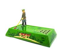 MotiveTech Tinplate Golf Toy with Crank Operated Key Hand Made Mechanical Wind Up Golf Toy Decorative for Collectors, Pubs