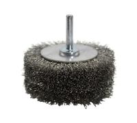 MotiveTech Tire Prepping Metal Brush for Drill | Circular Wire filament Wheel with Metal Hub, Deburring, Cleaning Brushes, for Detail Work, Automotive Repair Technicians , 75MM , Style C