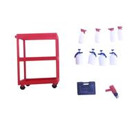 MotiveTech Tools Storage Trolley Model 1:18 Display Ornament Simulation Cars Accessory Toys Two Layer for Vehicle Maintenance Scene, style B