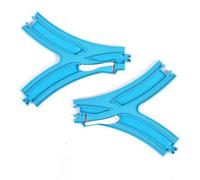 MotiveTech Toy Train Track with Switching Lever Branching Rail Track Section Sturdy for Kids, Style B