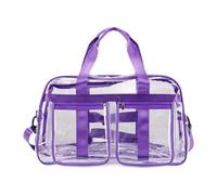 MotiveTech Transparent Tote Bag, Large Capacity Travel Bag for Sports, Shopping, Hiking, Purple
