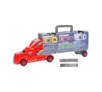MotiveTech Transport Car Carrier Truck with 6 Alloy Race Cars Stylish Home Cars Storage And Transporter for Boys Kids