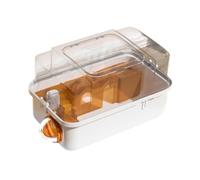 MotiveTech Travel Cage for Guinea Pigs, Hamsters, Portable, Breathable, for Chinchillas, Mice, African Greyhounds, Hedgehogs, Gerbils, Bunnies, orange, Style B