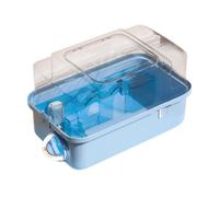 MotiveTech Travel Cage for Guinea Pigs, Hamsters, Portable, Breathable, for Chinchillas, Mice, African Greyhounds, Hedgehogs, Gerbils, Bunnies, blue, Style B