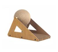 MotiveTech Triangular Cat Scratcher Interactive Triangle Cat Scratcher Ball Wear-Resistant Pet Supply for Kittens, Living Room, Large, Two-in-one Multifunctional Cat Scratching Ball And Board