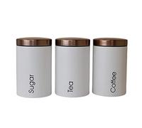 MotiveTech Trio of Space-Saving Containers for Dry Nuts in Kitchen And Office, White