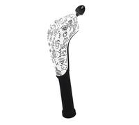 MotiveTech Unisex Leatherette Golf Club Head Covers, White for Fairway