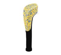 MotiveTech Unisex Leatherette Golf Club Head Covers, Yellow for Driver