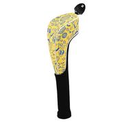 MotiveTech Unisex Leatherette Golf Club Head Covers, Yellow for Hybrid