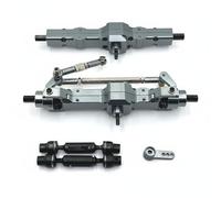 MotiveTech Vehicle Axle Assembly Front Rear Axle Set Metal Housing Drivetrain Kit Heavy Duty Replacement Upgrade 1/10 C74 and 1/16 Series Suitable for beach runs club practice, Gray
