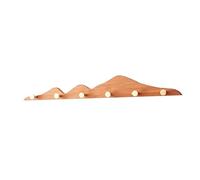 MotiveTech Wall Mounted Hat Rack with Screw, Wooden Hook for Hanging Over The Door, Coat Rack for Blankets, Jackets, Robes, Towels And, 6 hook