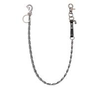 MotiveTech Wallet Chain with Clasp for Travel Birthday Anniversary Concerts, Black Leather