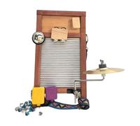 MotiveTech Washboard Musical Instrument Percussion Instrument Traditional Rubboard Rhythm Board