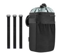 MotiveTech Water Bottle Holder, Drink Holder for The Handlebar, with Mesh Pocket for E-, Mountain Outdoor, Black