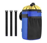 MotiveTech Water Bottle Holder, Drink Holder for The Handlebar, with Mesh Pocket for E-, Mountain Outdoor, Blue