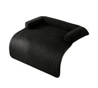 MotiveTech Waterproof Soft Pet Bed Mat, Black, 80cm 90cm | Pet Mat with Bolsters, Soft, for Floor, Sofa, Living Room, Dogs, young dogs